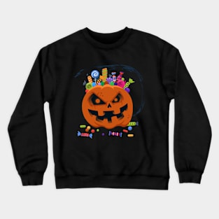 hand drawn flat halloween bag illustration Crewneck Sweatshirt